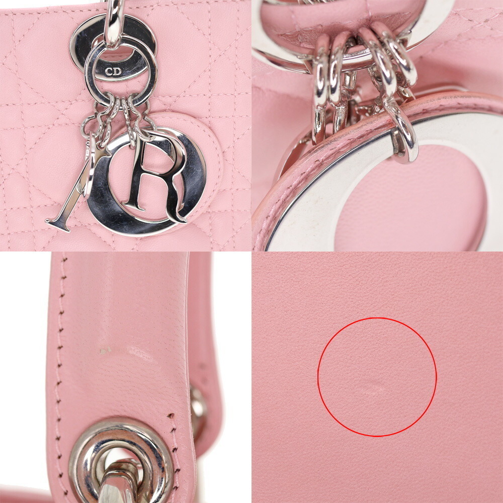 Dior Bag Lambskin Medium Pink Lady Cannage Hardware - Picture 13 of 16